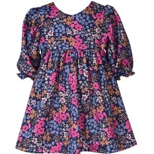 Bonnie Jean Pink and Blue Floral Dress